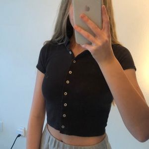 Brandy Melville (John Galt) Black button up.
